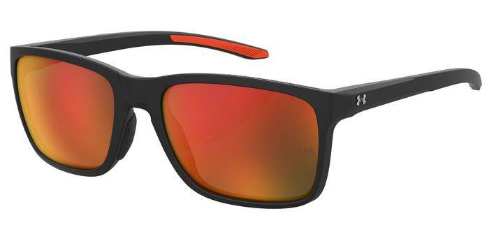 Under Armour UA 0005/S RC2UZ Matte Black Orange Full Rim Rectangular Sunglasses