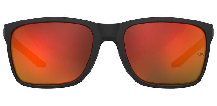 Under Armour UA 0005/S RC2UZ Matte Black Orange Full Rim Rectangular Sunglasses
