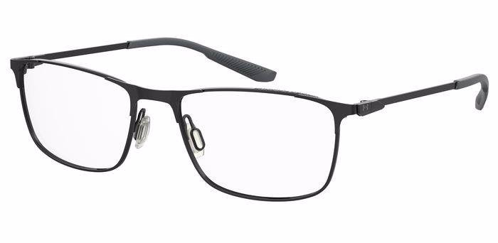 Under Armour UA 5015/G Men’s Rectangular Full Rim Eyeglasses Frames – 003 Matte Black