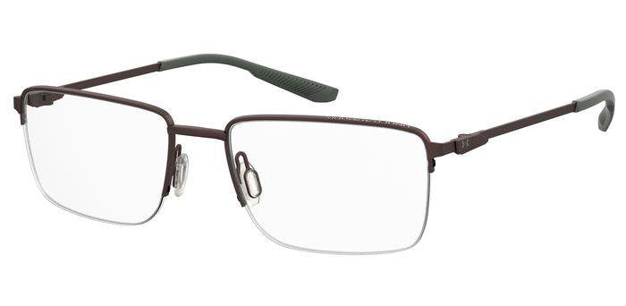 Under Armour UA 5016/G Men’s Rectangular Half Rim Eyeglasses Frames – 09Q Brown