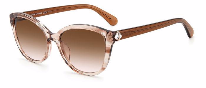 Kate Spade Hensley/G/S HR3M2 BGE HRN Brown Shaded Pink Cat Eye Women's Sunglasses