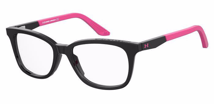 Under Armour UA 9005 807 Black Rectangular Unisex Teen Eyeglasses