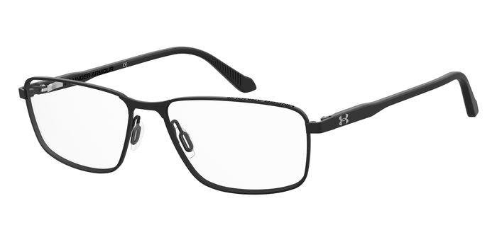 Under Armour UA 5034/G Men’s Rectangular Full Rim Eyeglasses Frames – 003 Matte Black