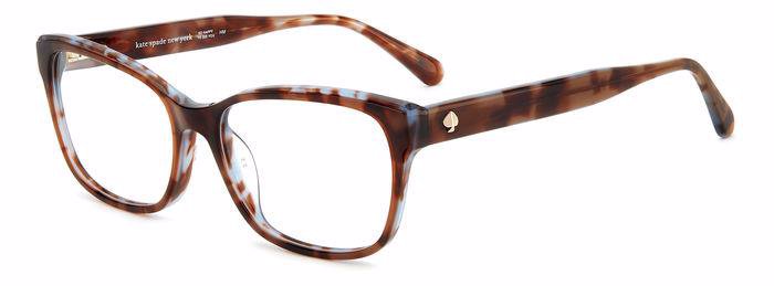 Kate Spade Crishell JBW Blue Havana Rectangular Women's Eyeglasses