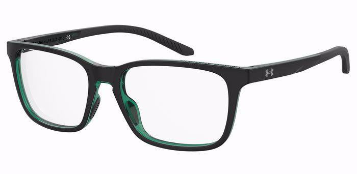 Under Armour UA 5056 7ZJ Black Green Rectangular Unisex Eyeglasses