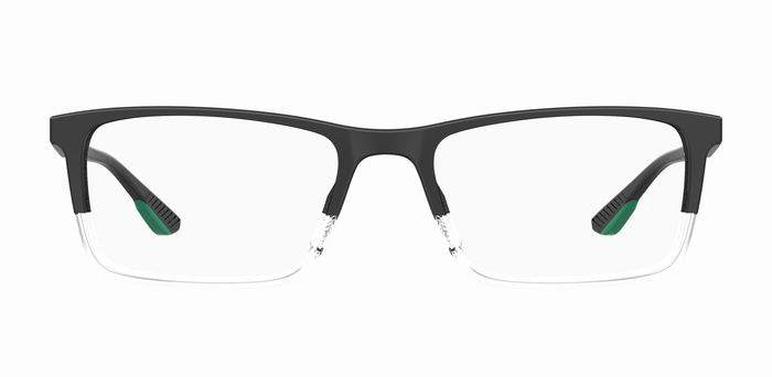 Under Armour UA 5057XL 85W Black Stripe Crystal Rectangular Men's Eyeglasses