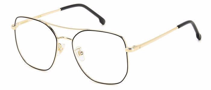 Carrera 3013 2M2 BLK GOLD B Square Double Bridge Women's Eyeglasses