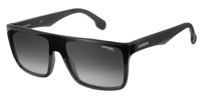 Carrera 5039/S Black Rectangular Flat Top Men's Sunglasses