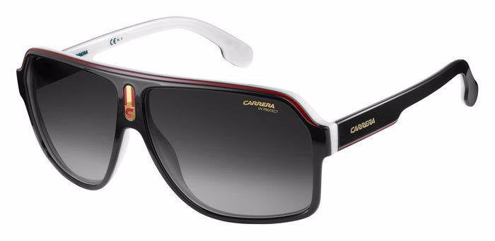 Carrera 1001/S 80S9O Black White Square Men's Sunglasses