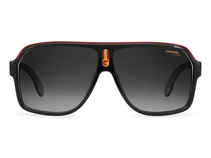 Carrera 1001/S 80S9O Black White Square Men's Sunglasses