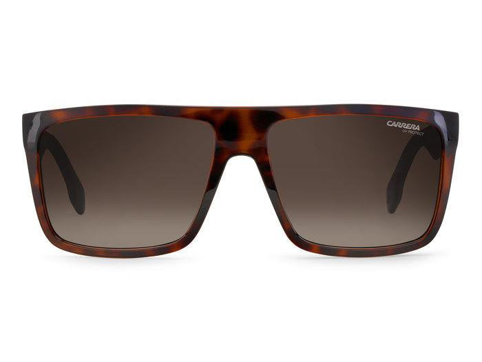 Carrera 5039/S Havana Matte Black Rectangular Flat Top Men's Sunglasses