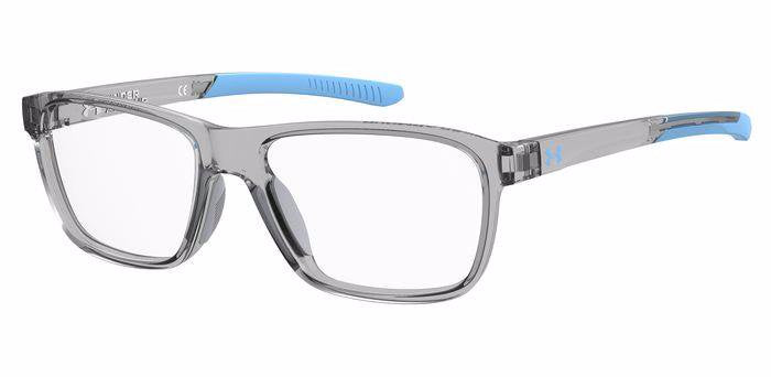 Under Armour UA 9008 09V Grey Blue Rectangular Junior Eyeglasses