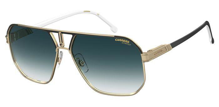 Carrera Carrera 1062/S 2M208 Black Gold Blue Shaded Square Double Bridge Men's Sunglasses