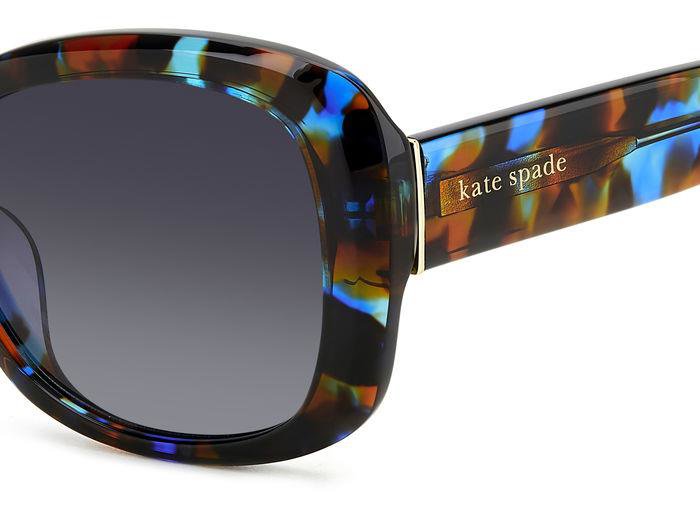Kate Spade Elowen/G/S EDC9O Black Blue Havana Rectangular Women's Sunglasses