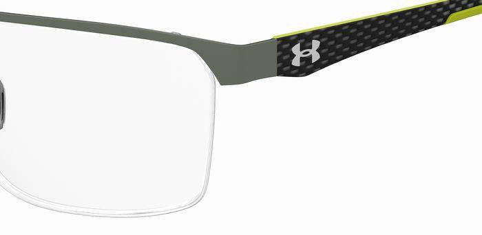 Under Armour UA 5049/G Men’s Rectangular Half Rim Eyeglasses Frames – 00C Matte Dark Green
