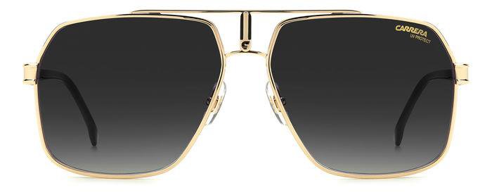 Carrera Carrera 1055/S 2M29O Black Gold Square Double Bridge Men's Sunglasses