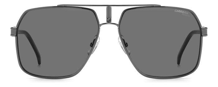 Carrera Carrera 1055/S V81M9 Dark Ruthenium Black Square Double Bridge Men's Sunglasses