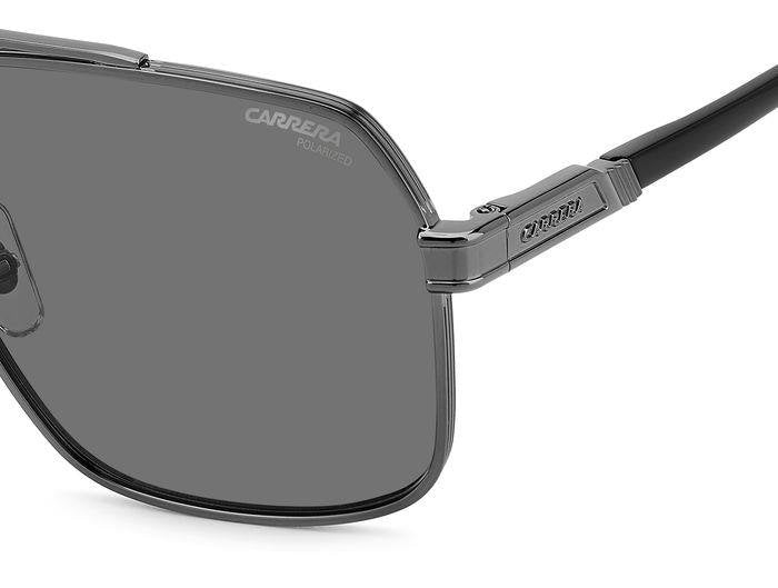 Carrera Carrera 1055/S V81M9 Dark Ruthenium Black Square Double Bridge Men's Sunglasses