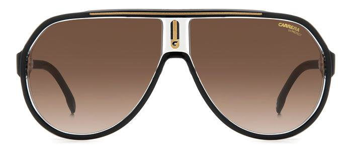 Carrera Carrera 1057/S 2M2HA Black Gold Brown Shaded Square Men's Sunglasses