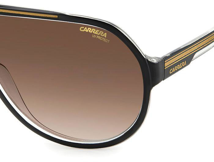 Carrera Carrera 1057/S 2M2HA Black Gold Brown Shaded Square Men's Sunglasses
