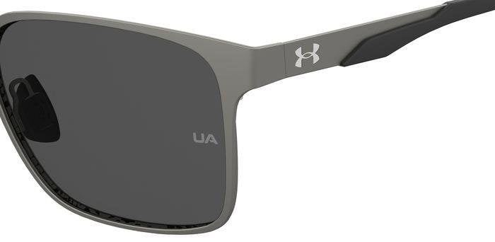 Under Armour UA Assist MTL/G 5MOM9 Matte Dark Ruthenium Black Full Rim Rectangular Sunglasses