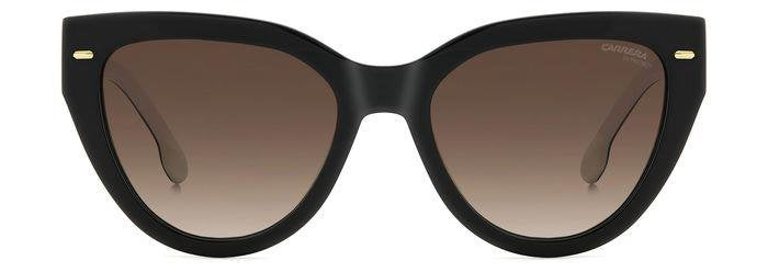 Carrera 3017/S 80SHA Black White Cat Eye Women's Sunglasses