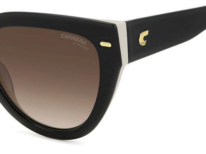 Carrera 3017/S 80SHA Black White Cat Eye Women's Sunglasses
