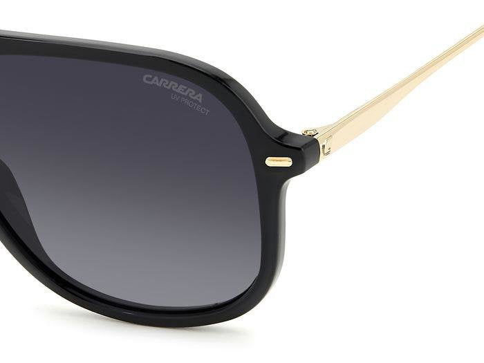 Carrera 3018/S 8079O Black Square Double Bridge Women's Sunglasses