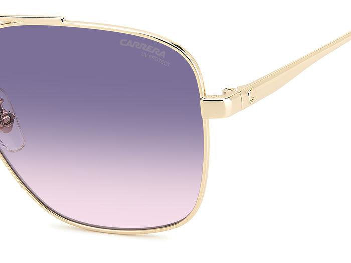 Carrera 3019/S LOJO9 Gold Crystal Square Double Bridge Women's Sunglasses