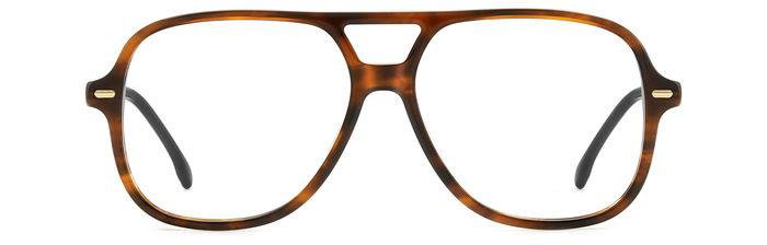 Carrera 3023 EX4 Brown Horn Square Double Bridge Women's Eyeglasses