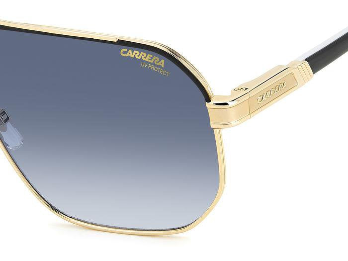 Carrera Carrera 1062/S 2M208 Black Gold Blue Shaded Square Double Bridge Men's Sunglasses