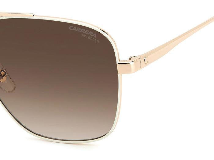 Carrera 3019/S R1AHA White Copper Gold Square Double Bridge Women's Sunglasses