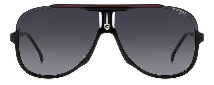 Carrera Carrera 1059/S 0IT9O Black Red Dark Grey Shaded Square Men's Sunglasses