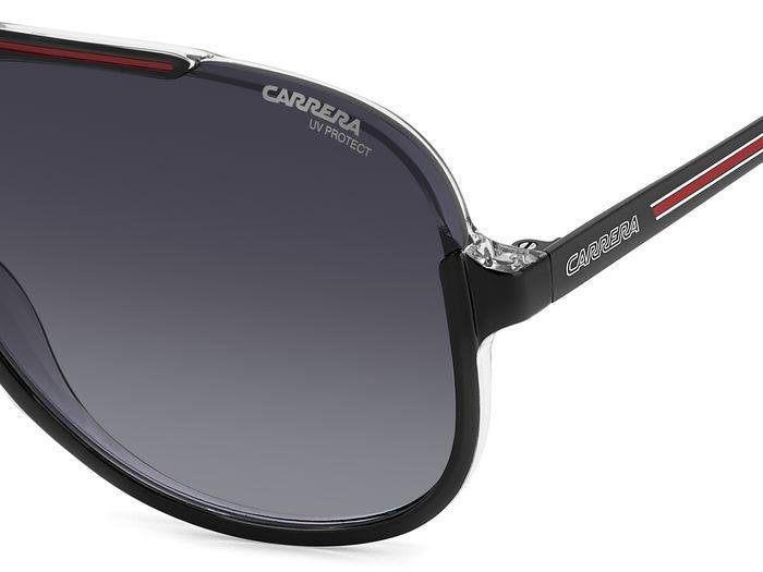 Carrera Carrera 1059/S 0IT9O Black Red Dark Grey Shaded Square Men's Sunglasses