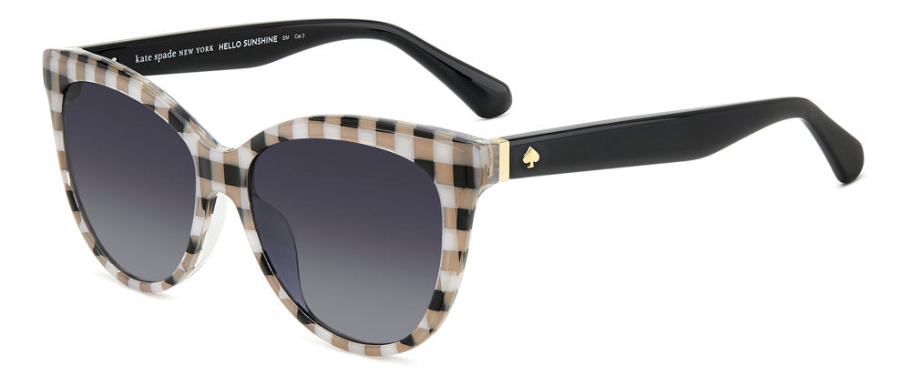Kate Spade Daesha/S S379O White Black Pattern Cat Eye Women's Sunglasses