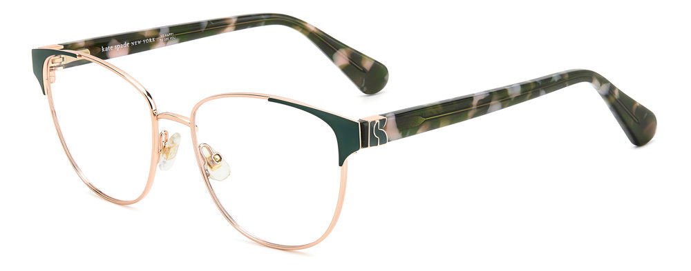 Kate Spade Dove/G 1ED Green Rectangular Women's Eyeglasses
