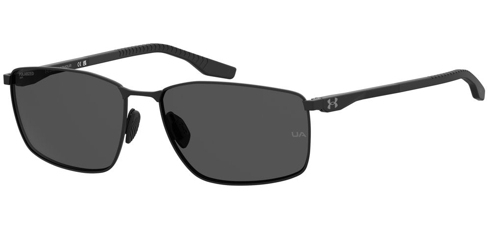 Under Armour UA Focused/G 003M9 Matte Black Full Rim Rectangular Sunglasses