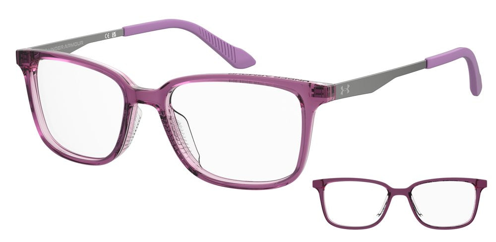 Under Armour UA 9006 S1V Pink Violet Rectangular Junior Eyeglasses