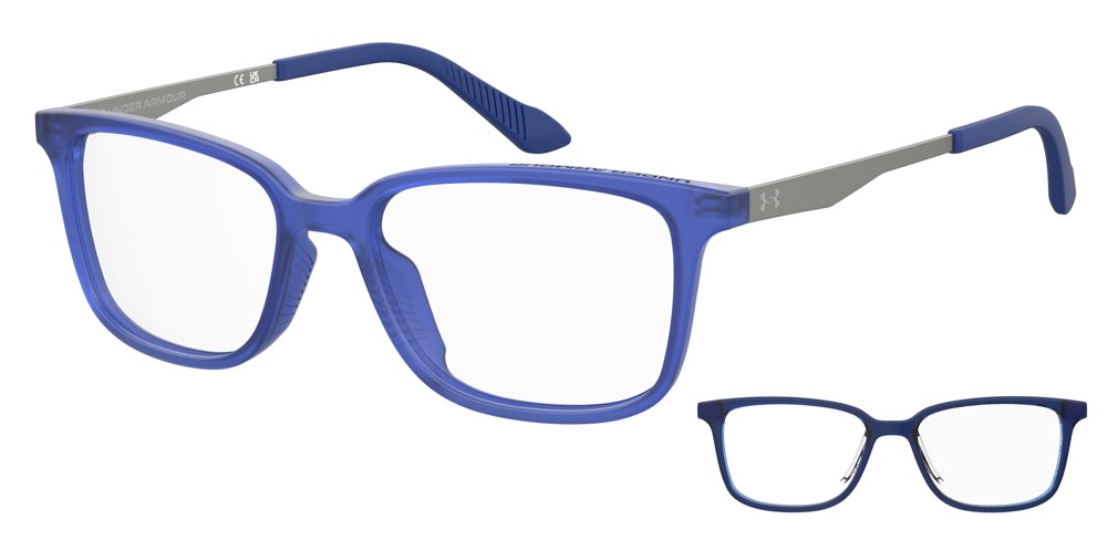 Under Armour UA 9006 XW0 Blue Grey Rectangular Junior Eyeglasses