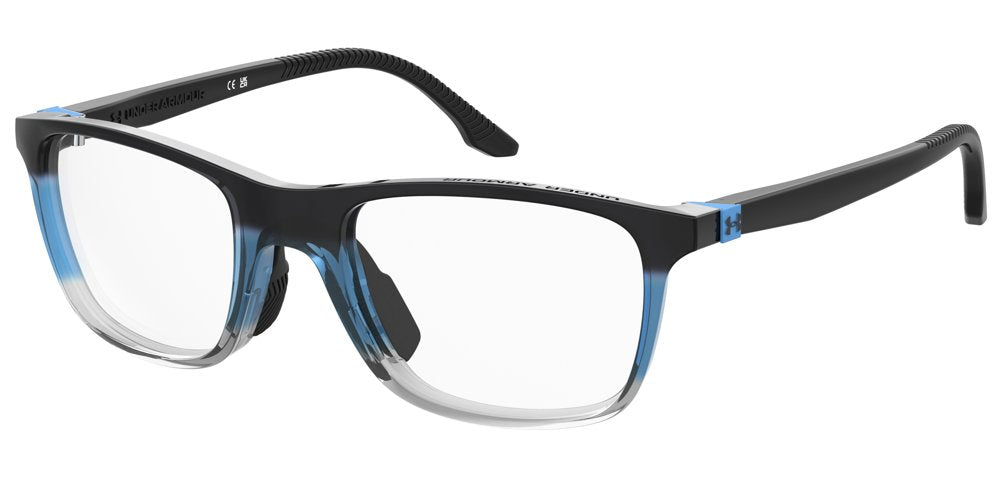 Under Armour UA 9013/G Rectangular Boy Teen Eyeglasses – Black Blue Gradient