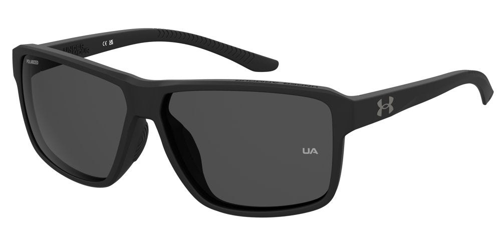 Under Armour UA Kickoff/F 003M9 Matte Black Full Rim Rectangular Sunglasses