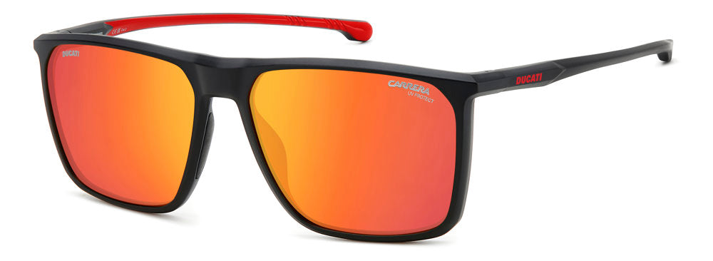Carrera Ducati Carduc 034/S 0ITUZ Black/Red Rectangular Men's Sunglasses
