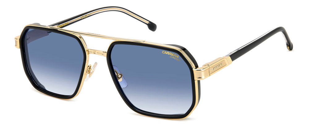 Carrera 1069/S 2M208 BLK GOLD B Rectangular Geometrical Men's Sunglasses