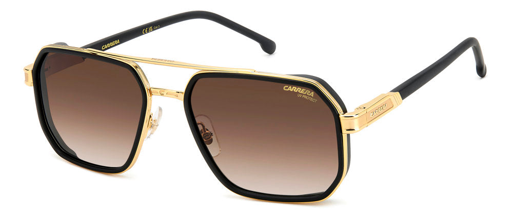 Carrera 1069/S I4686 MT BK GD Rectangular Geometrical Men's Sunglasses