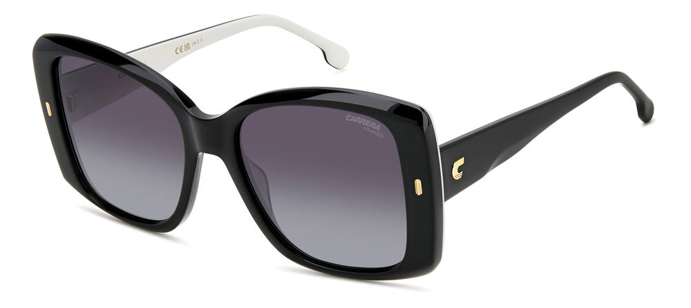 Carrera 3030/S 80SWJ Black White Women's Polarized Sunglasses