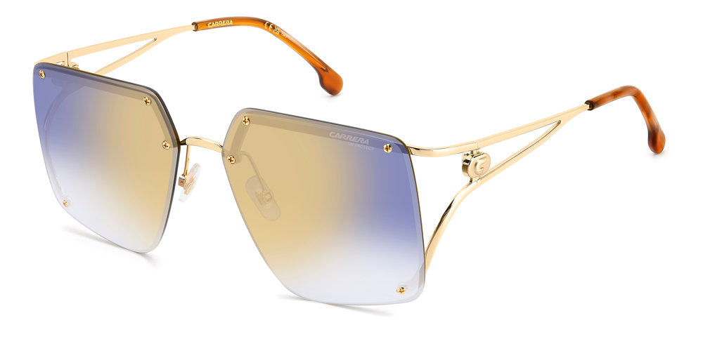 Carrera 3041/S KY21V Blue Gold Square Women's Sunglasses