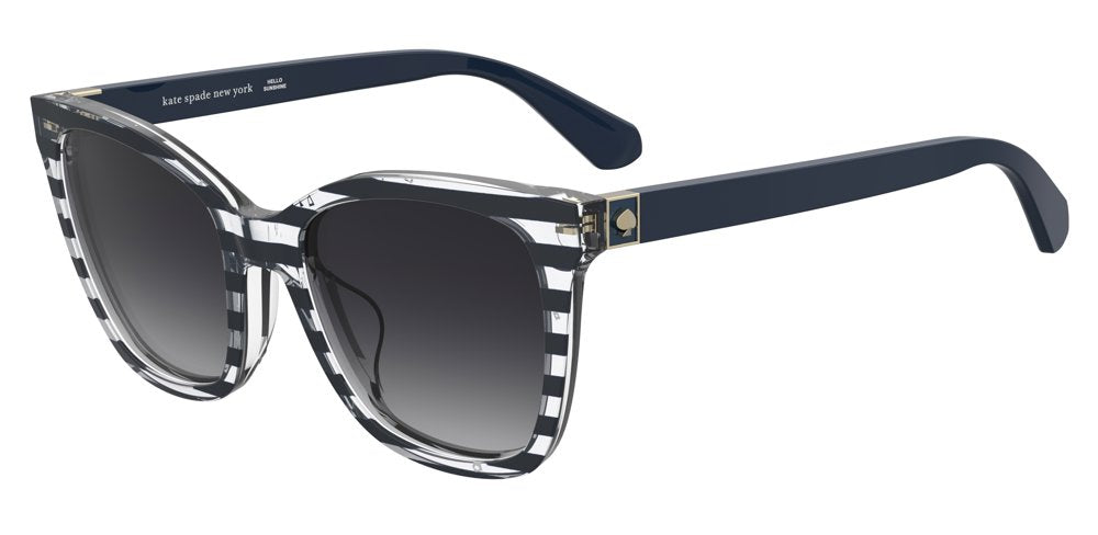 Kate Spade Desi/F/S GF59O Blue Pattern Blue Rectangular Women's Sunglasses