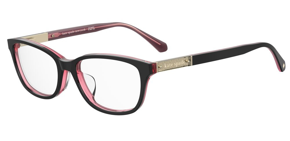 Kate Spade Hazen/F 3H2 Black Pink Rectangular Women's Eyeglasses