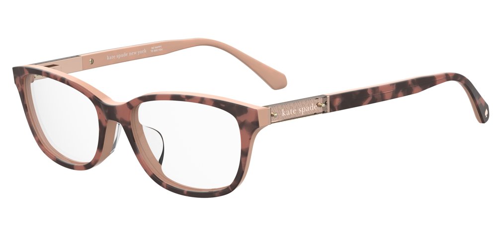 Kate Spade Hazen/F HT8 Pink Havana Rectangular Women's Eyeglasses