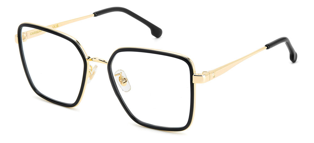 Carrera 3050 80S Black White Square Women's Eyeglasses